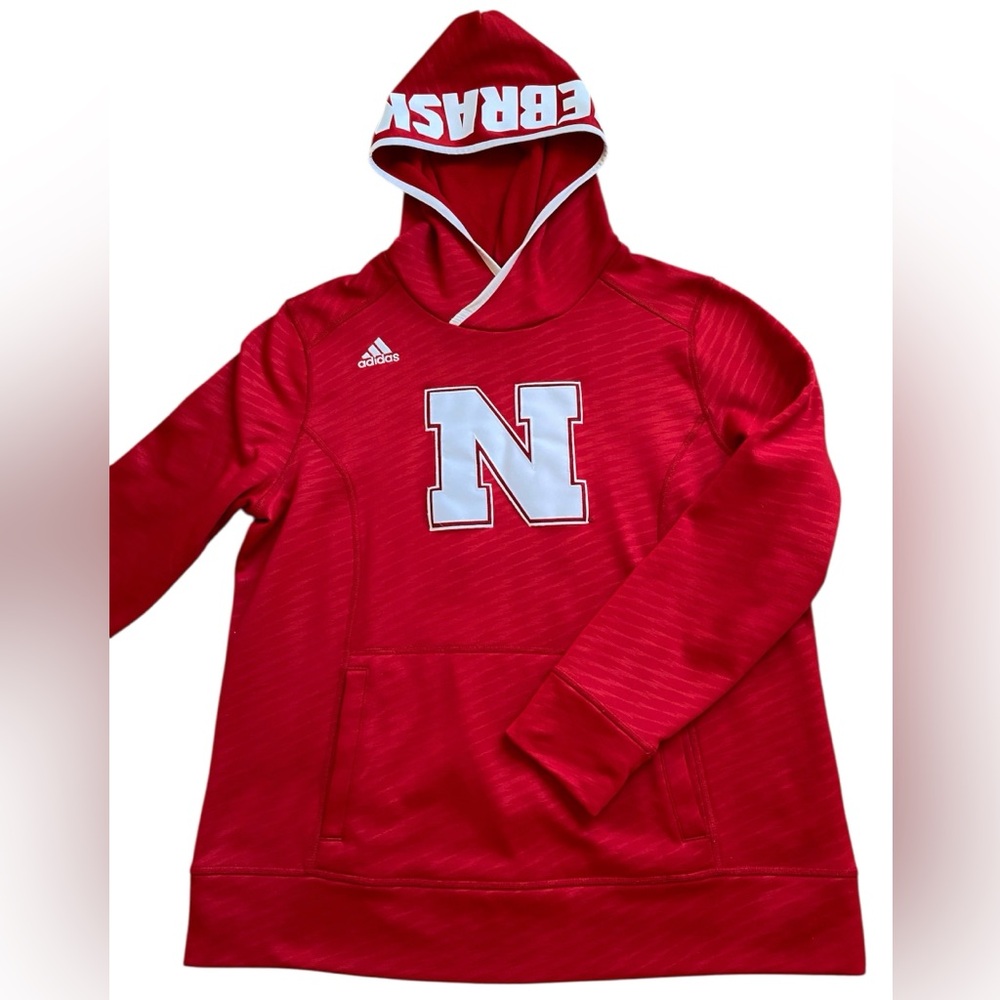 Women’s Adidas Nebraska Red Hoodie